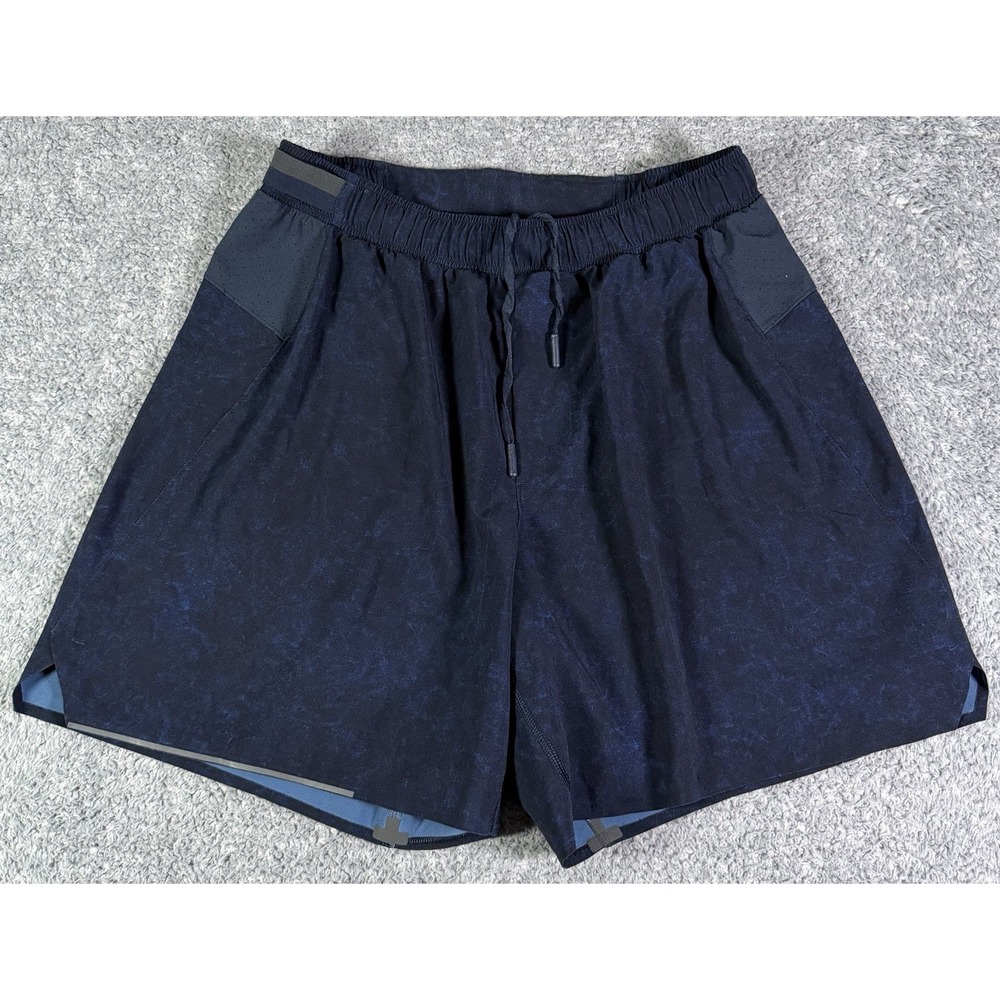 Lululemon Surge 6" Linerless Shorts Gravel Dust True Navy Workout Gym Men's M